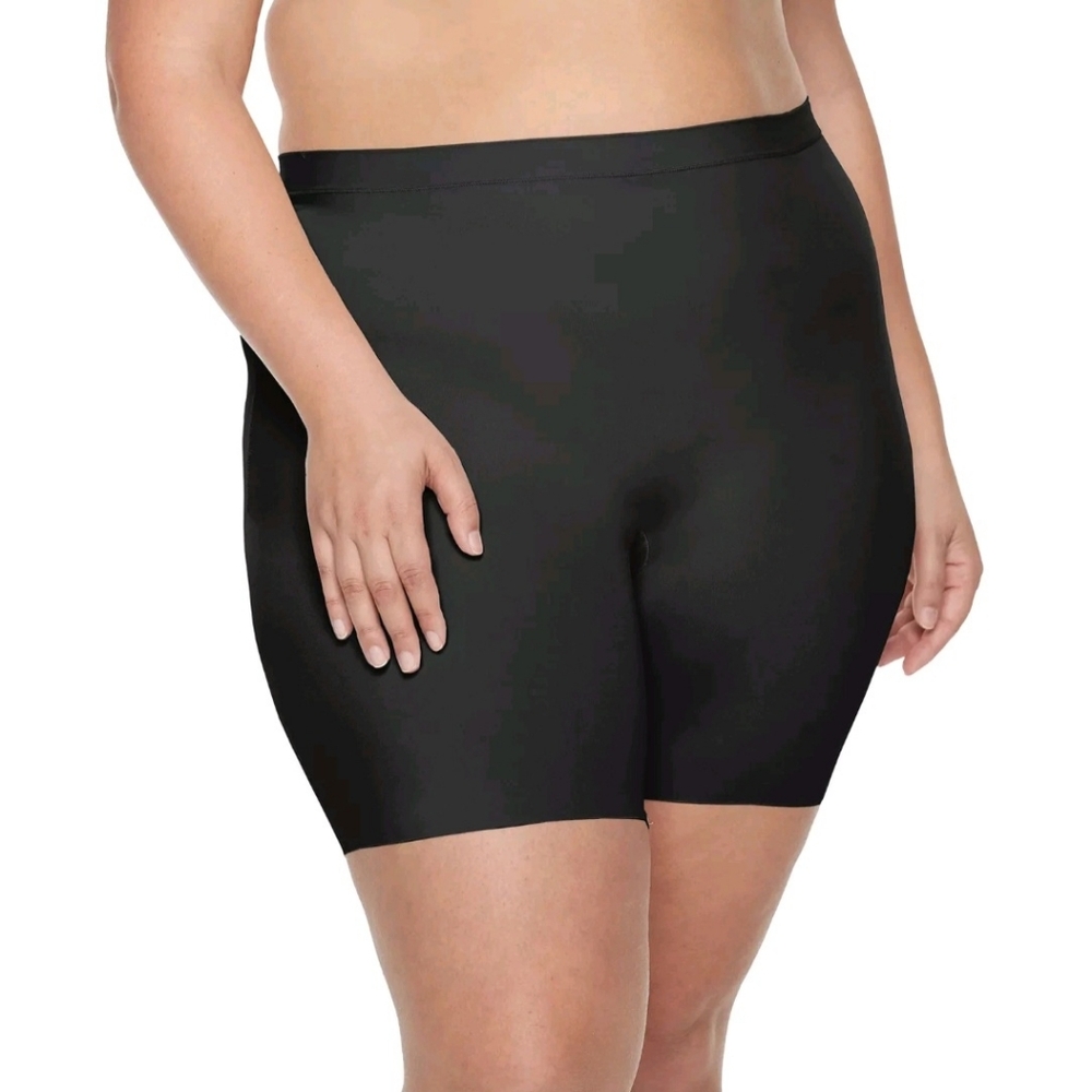 RED HOT SPANX Mid-Thigh Primer Slimmer 10162R Black Size 2X